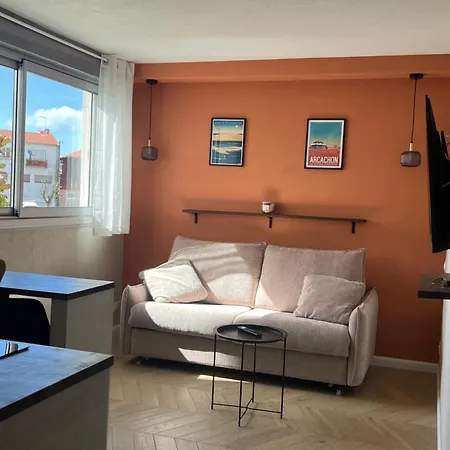 شقة Cosy, Piscine, Parking, 5min Plage, Menage Draps Inclus آركاشو